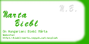 marta biebl business card